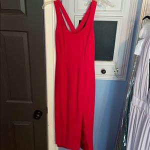 red long dress